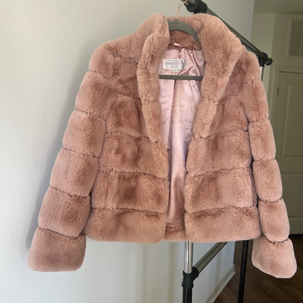 Donna Salyers Fabulous-Furs | Blush Faux Fur Posh Jacket
